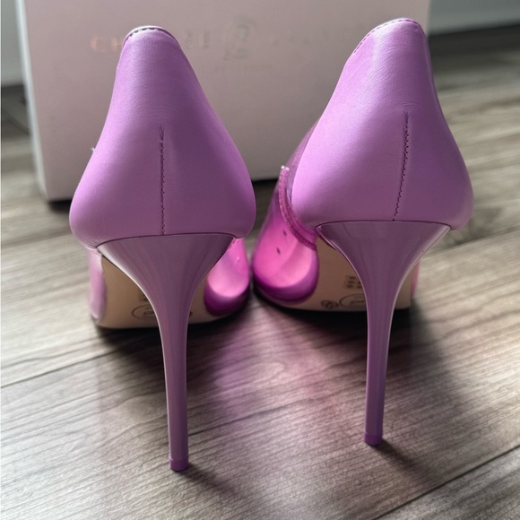 Chinese Laundry Women's Darling Vinyl Pump Shoe Heels Purple Sz 7.5 New - Picture 10 of 13